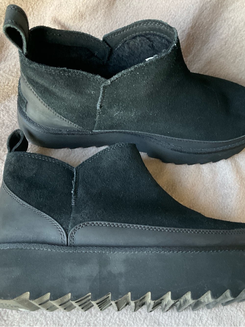 Women’s Black Suede Platform Ankle Boots Uggs